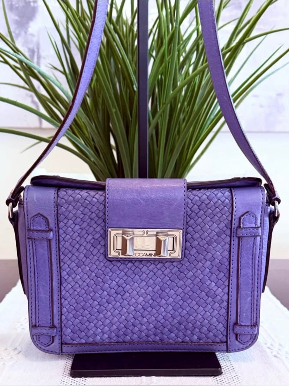 Rebecca Minkoff Small Leather Woven Crossbody